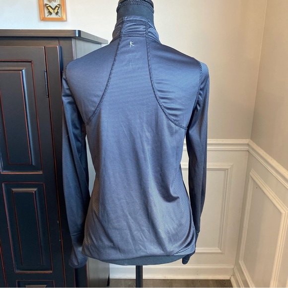 Danskin Lightweight 1/4 Zip Athletic Top Striped Women’s Medium - Semi-Fitted - Picture 5 of 6